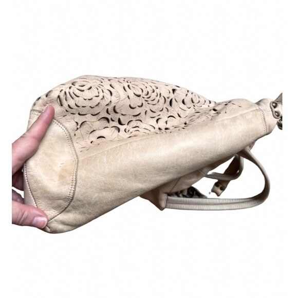 Vintage Errelleventidue Italian Leather Lazer Cut XL Handbag - Picture 14 of 16